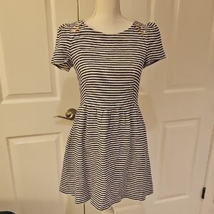 Juicy Couture Black and White Striped Mini Dress